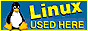 a button, with a graphic which reads: linux used here.